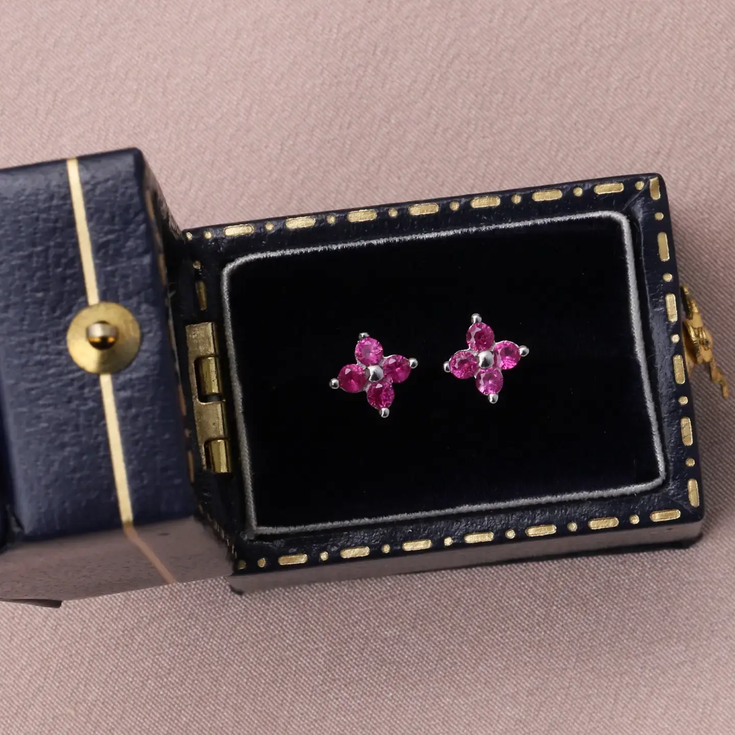 Attic Creations Attic Creations, Just Sparkle, four gem silver/pink