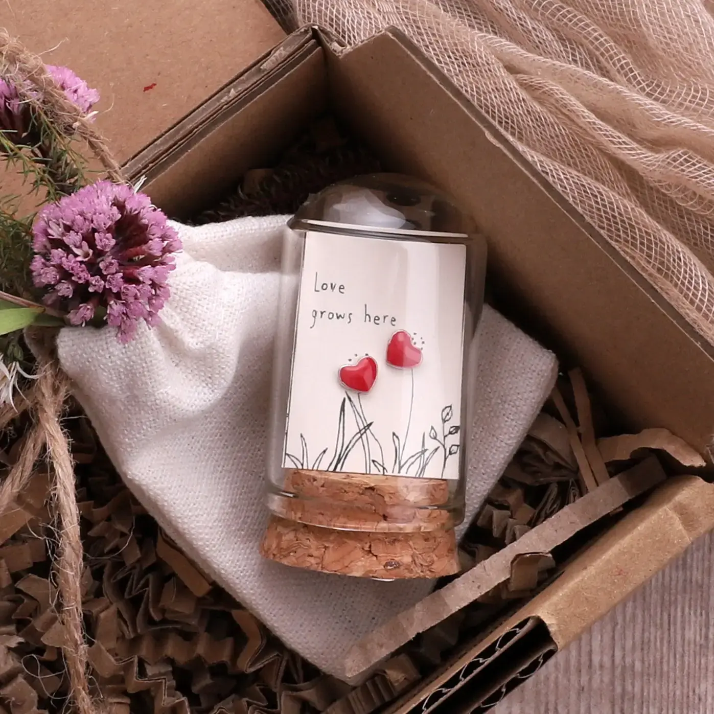 Attic Creations Attic Creations, Love Grows Here, red heart