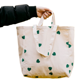 OMOM OMOM, Tote Bag, green hearts