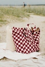 OMOM OMOM, Checked Tote Bag, purple/pink