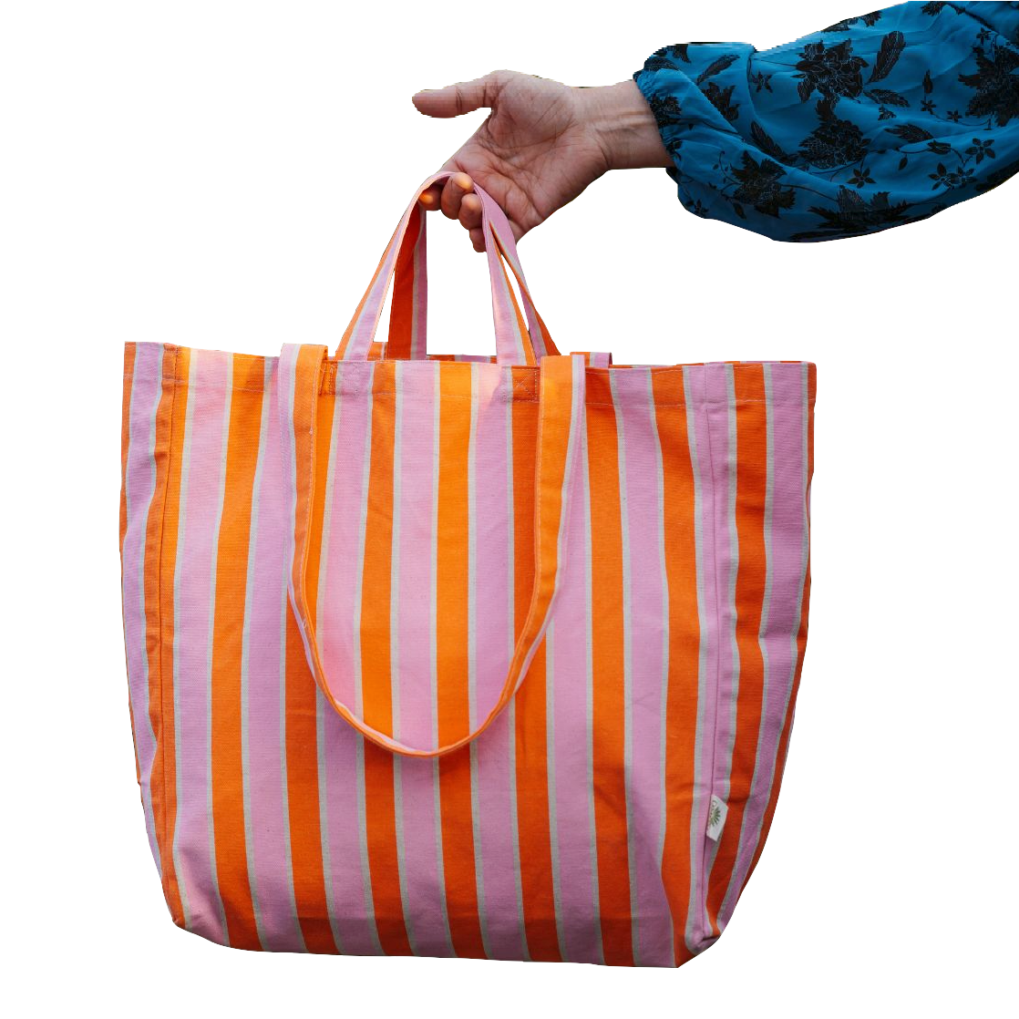 OMOM OMOM, Striped Tote Bag, orange/pink