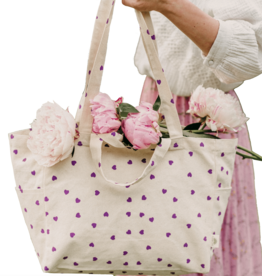 OMOM OMOM, Tote Bag Low, purple hearts