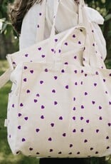 OMOM OMOM, Tote Bag Low, purple hearts