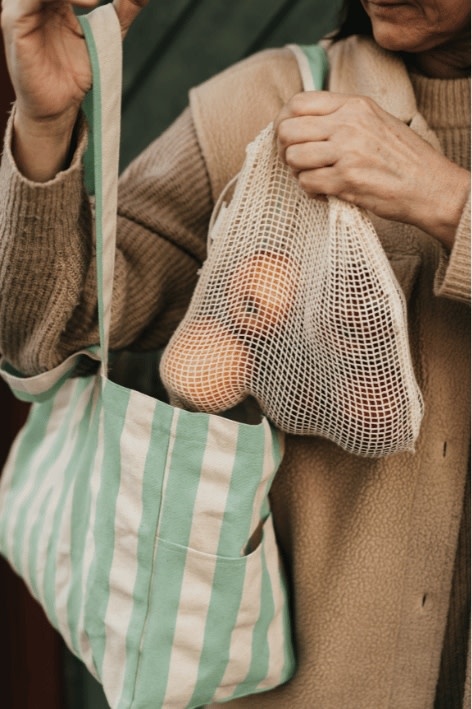 OMOM OMOM, Striped Tote Bag Low, mint