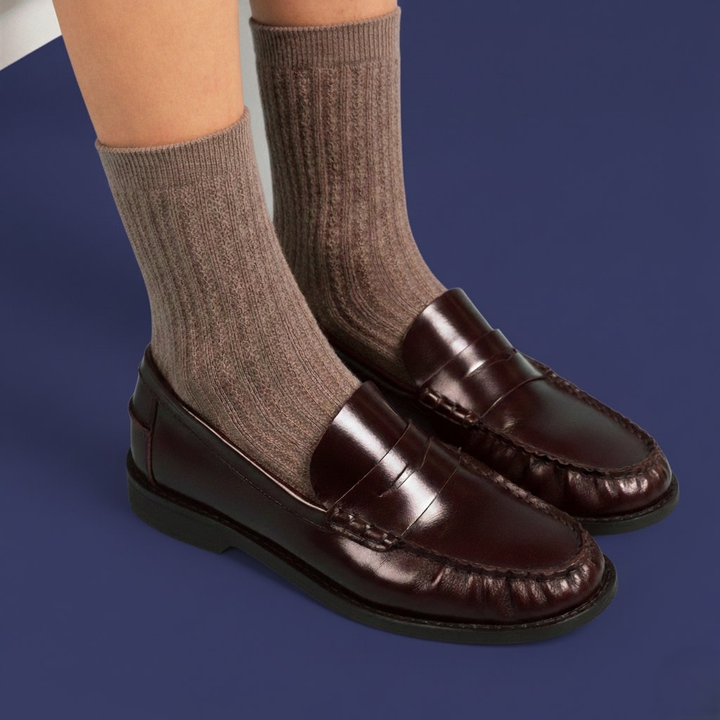 KLUE KLUE, Fine Pointelle, moka, 36-40