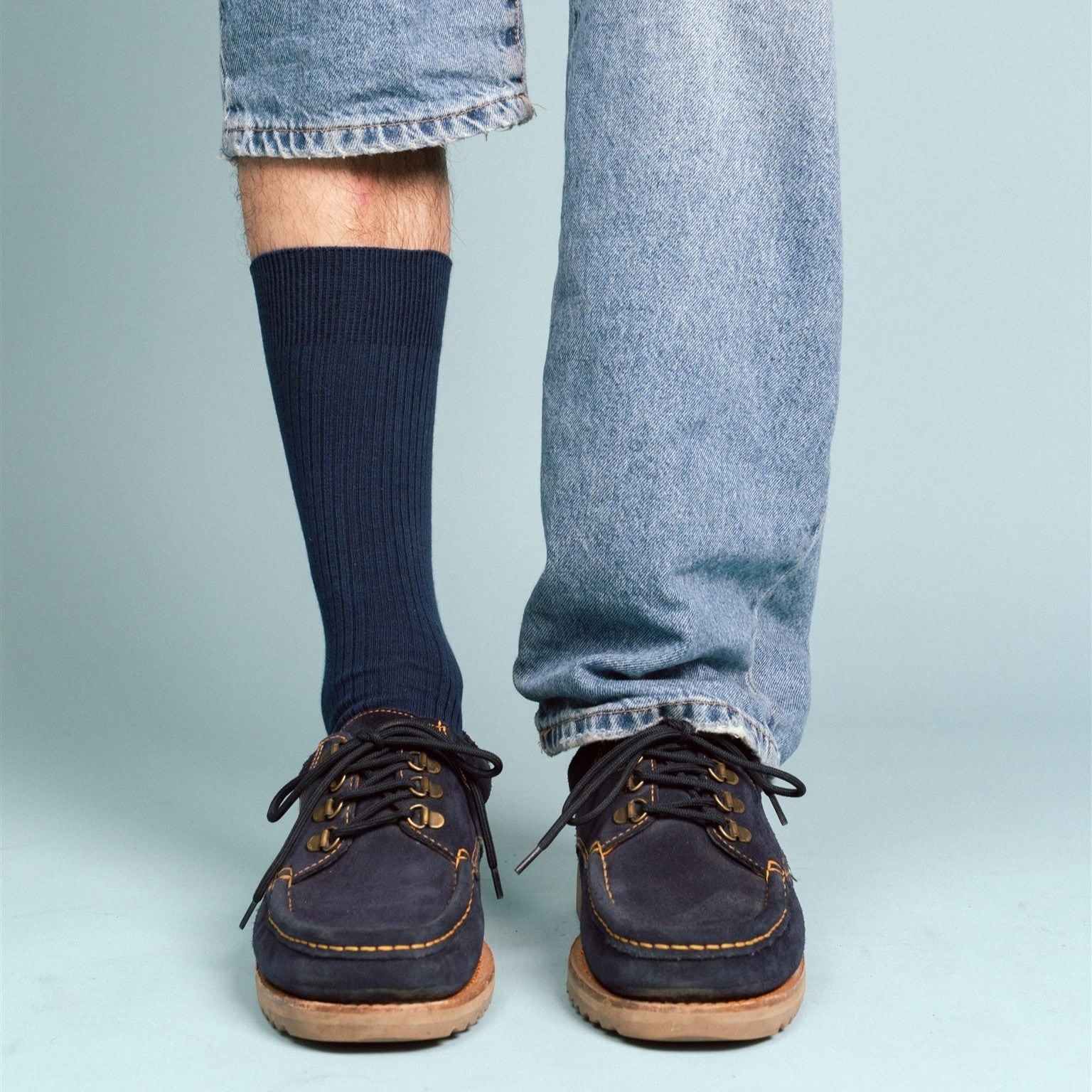 KLUE KLUE, Organic Fine Stripes, navy, 41-46