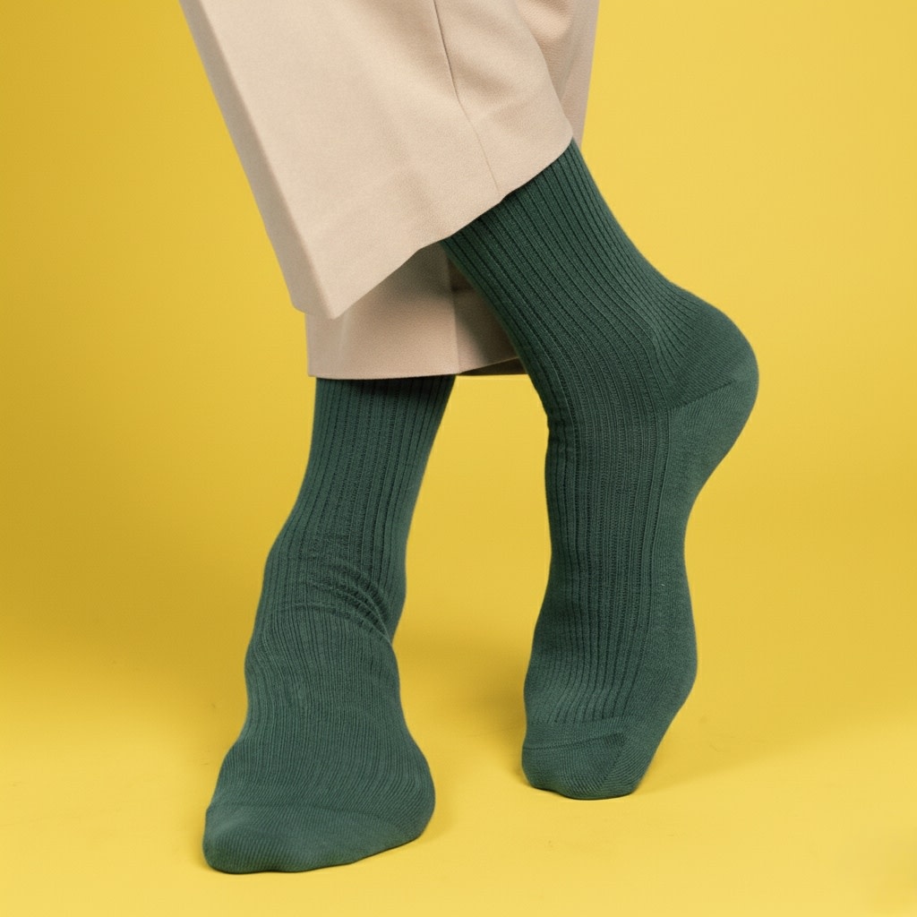 KLUE KLUE, Organic Fine Stripes, dark green, 36-40