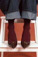 KLUE KLUE, Organic Fine Stripes, burgundy, 36-40