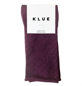 KLUE KLUE, Glitter Lurex Socks, burgundy wine, 36-40