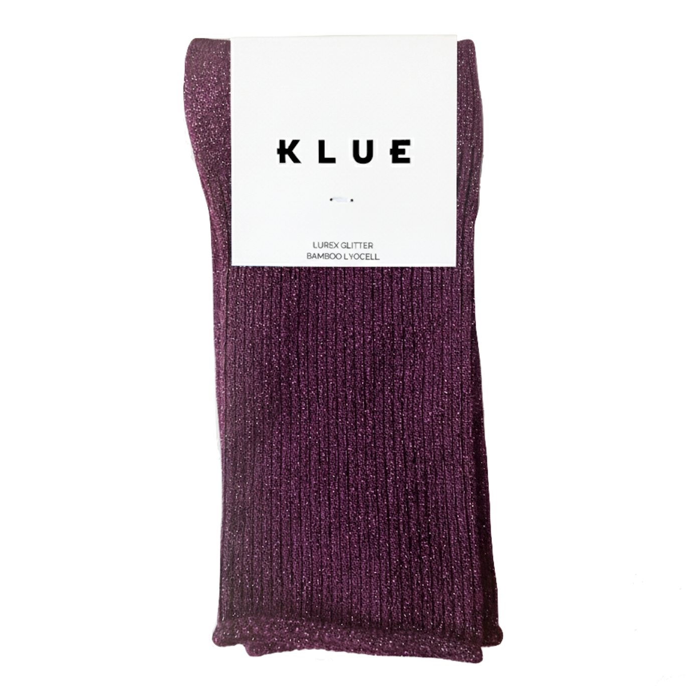 KLUE KLUE, Glitter Lurex Socks, burgundy wine, 36-40