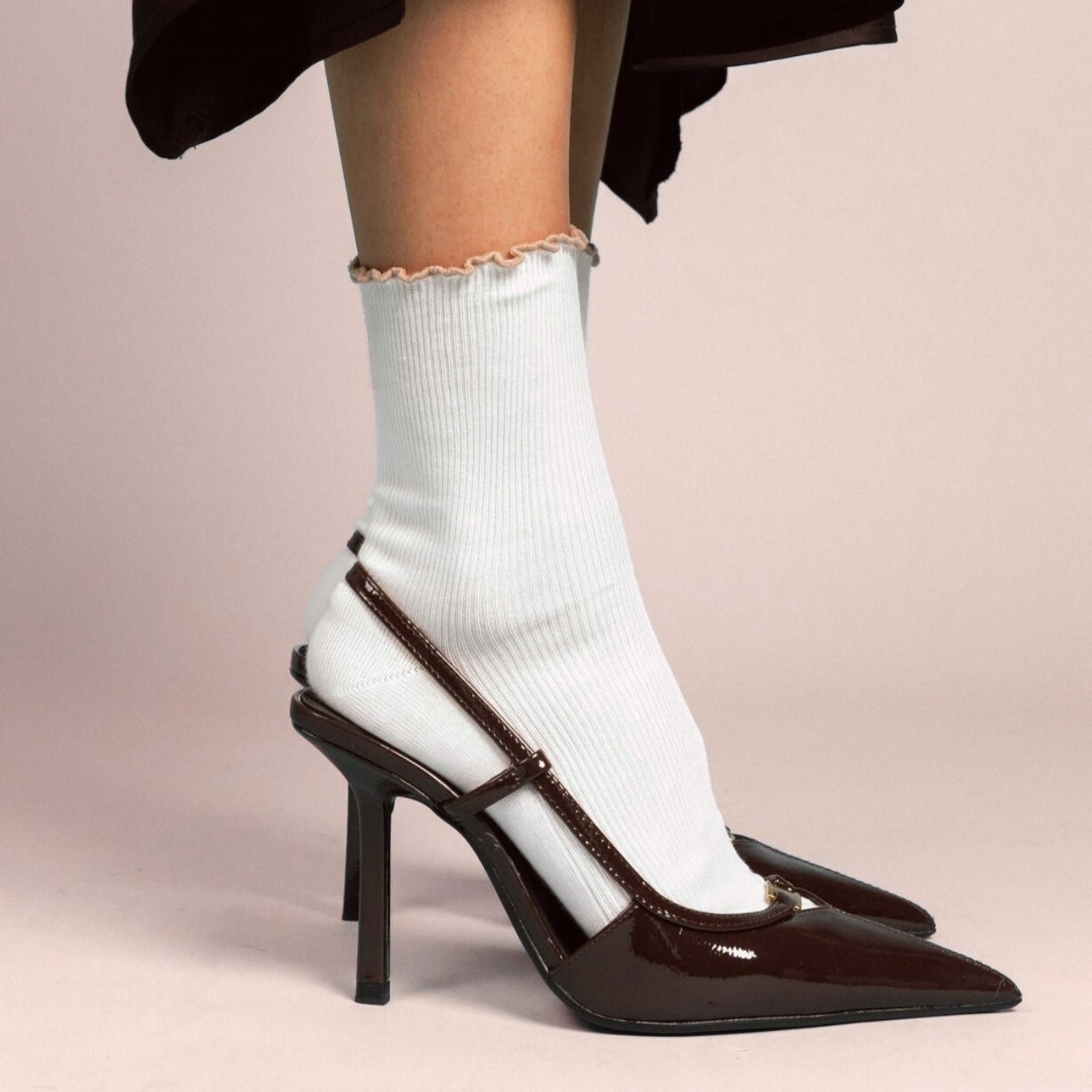 KLUE KLUE, Organic Socks w/ Ruffles, almond, 36-40