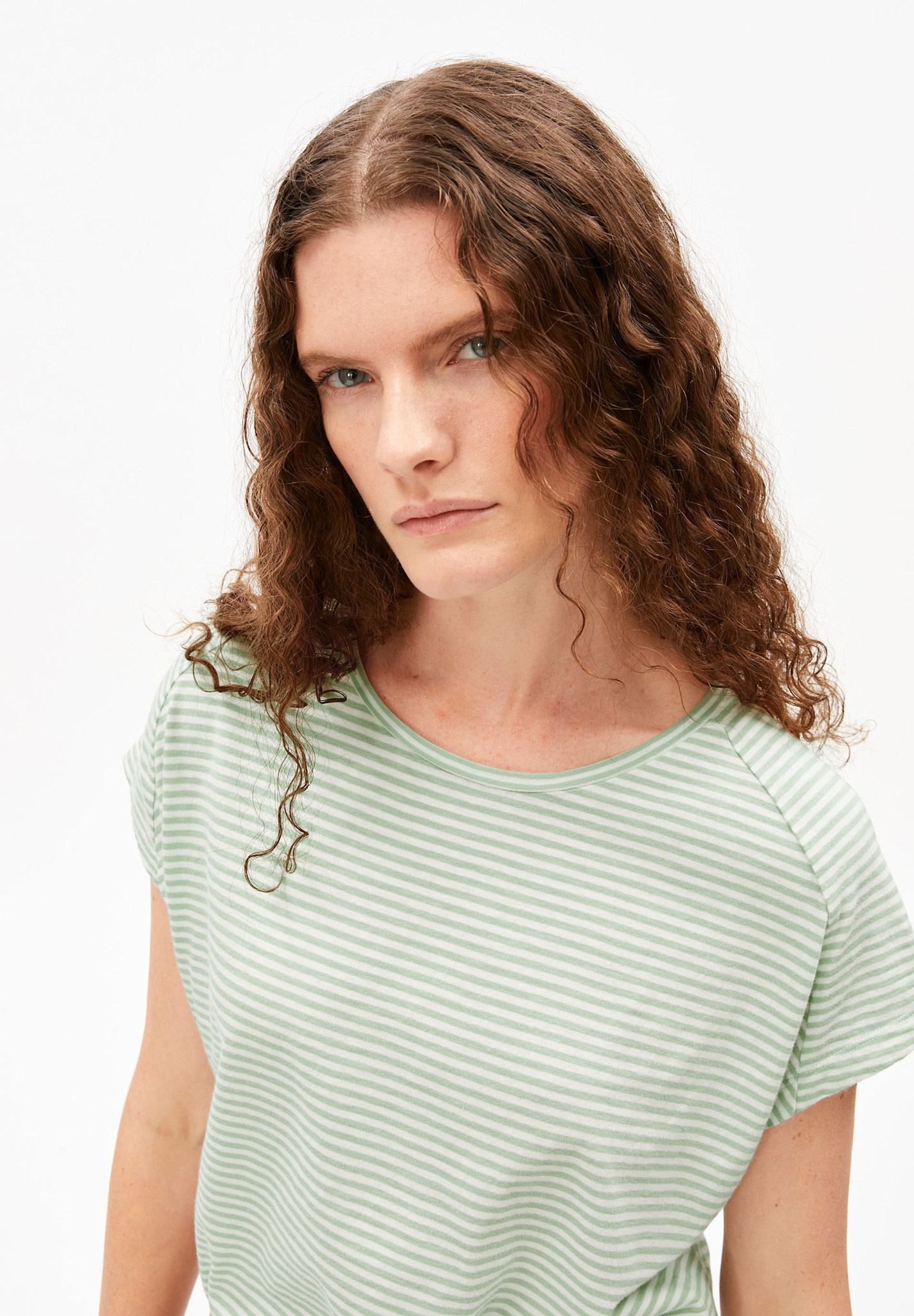 Armedangels Armedangels, Slub Jersey Stripe T-Shirt, oatmilk-foam, XS