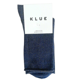 KLUE KLUE, Glitter Lurex Socks,  blue, 36-40