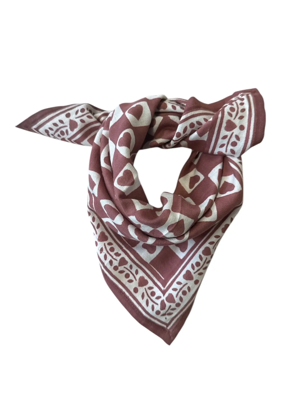 Maison Augustin, Baby Child Scarf Heart, plum