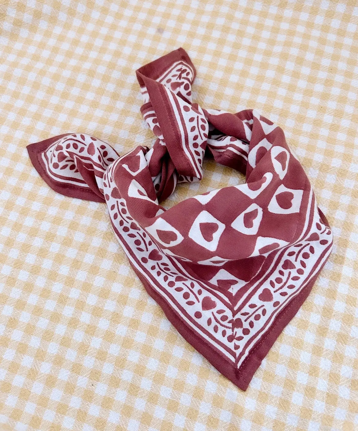 Maison Augustin, Baby Child Scarf Heart, plum
