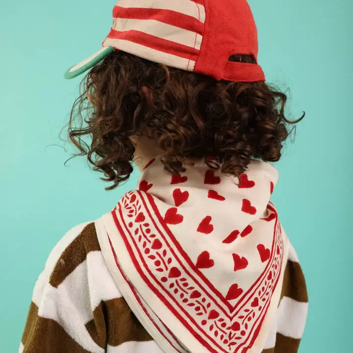 Maison Augustin, Baby Child Scarf Love, cherry