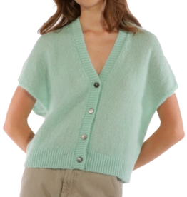 Les Racines du Ciel Les Racines du Ciel, Gaby Sleeveless Cardigan, aqua, XS