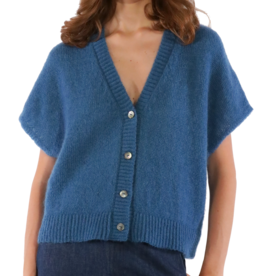 Les Racines du Ciel Les Racines du Ciel, Gaby Sleeveless Cardigan, blue, L
