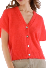 Les Racines du Ciel Les Racines du Ciel, Gaby Sleeveless Cardigan, coral, L