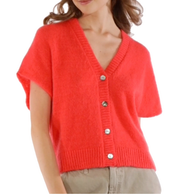 Les Racines du Ciel Les Racines du Ciel, Gaby Sleeveless Cardigan, coral, S