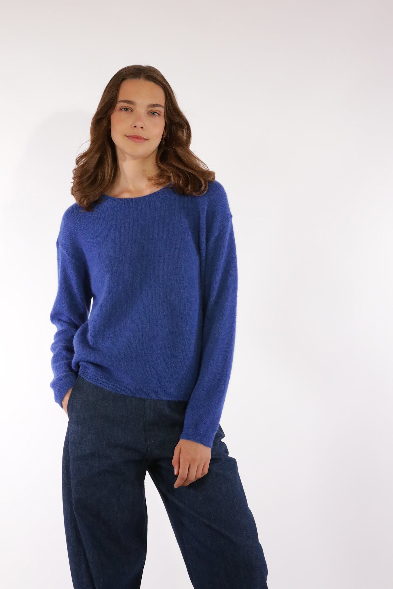 Les Racines du Ciel Les Racines du Ciel, Gina Round neck Sweater, blue, L