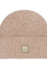 KnowledgeCotton Apparel KnowledgeCotton, Wool Rib low Beanie, kelp melange