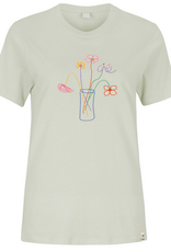 Iriedaily Iriedaily, Stitch Flowers T-Shirt, light sage, M