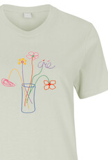 Iriedaily Iriedaily, Stitch Flowers T-Shirt, light sage, S