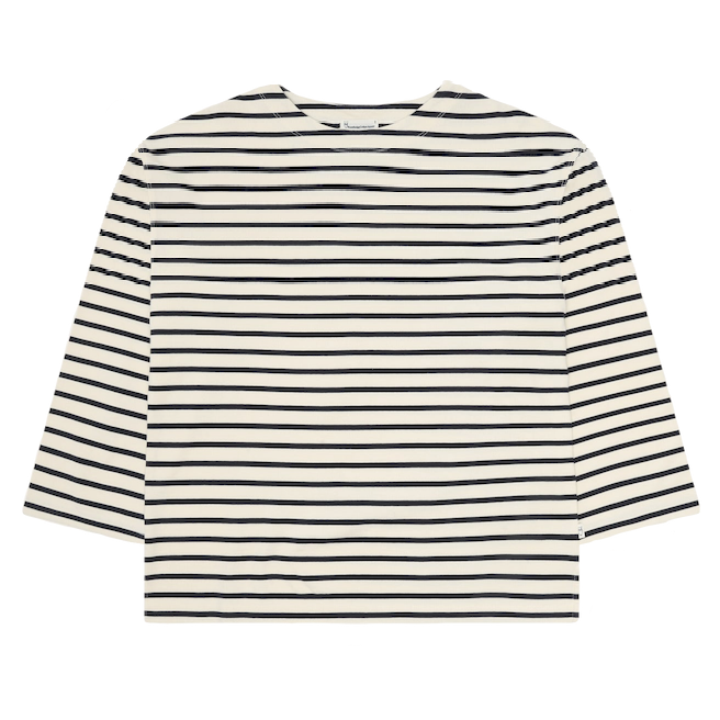 KnowledgeCotton Apparel KnowledgeCotton, Stripe LS, navy, M