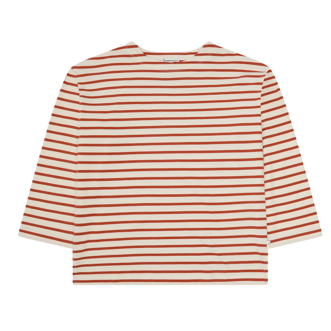 KnowledgeCotton Apparel KnowledgeCotton, Stripe LS, red, XS