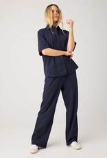 KnowledgeCotton Apparel KnowledgeCotton, Loose Seersucker SS, night sky, L