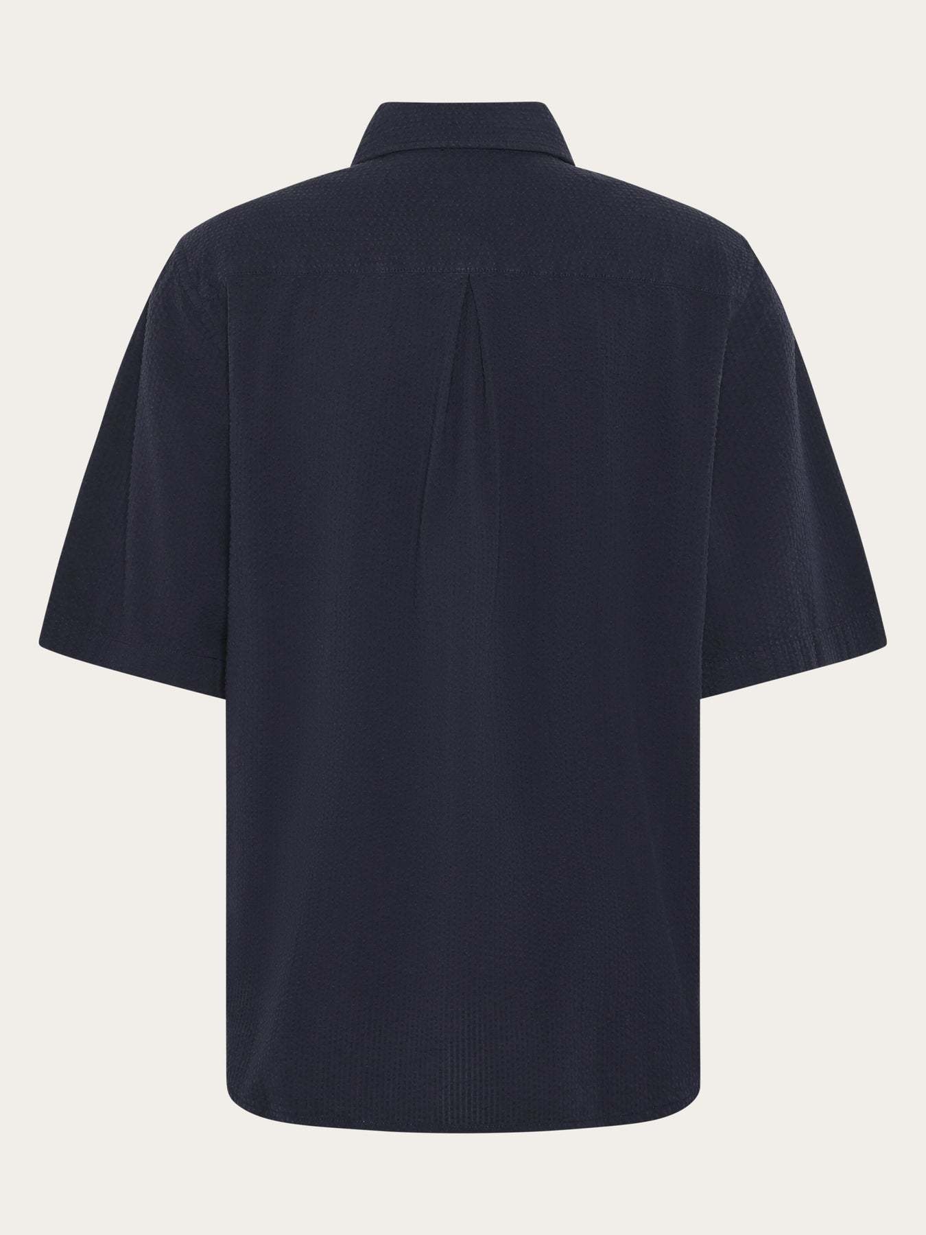 KnowledgeCotton Apparel KnowledgeCotton, Loose Seersucker SS, night sky, L