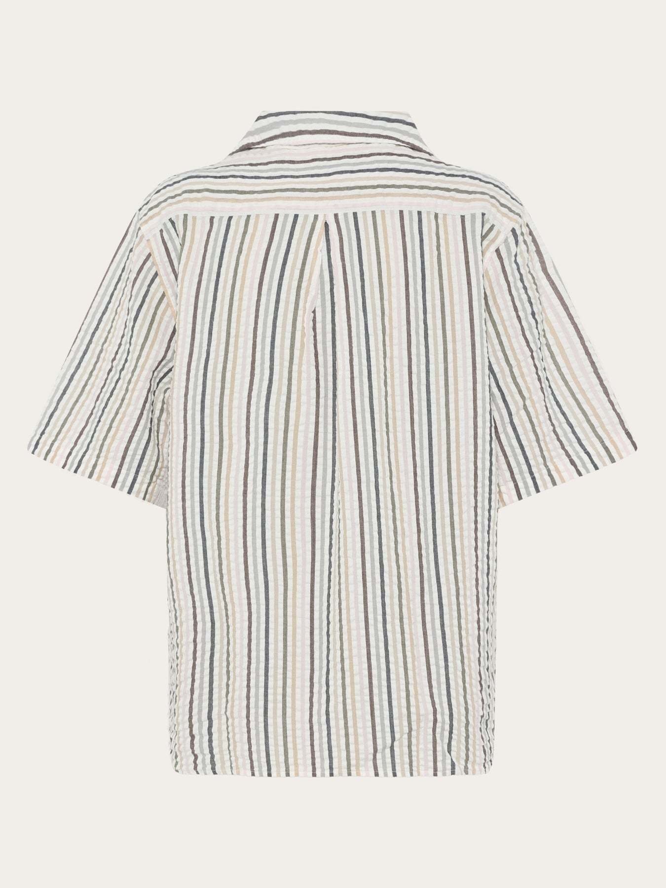 KnowledgeCotton Apparel KnowledgeCotton, Loose Seersucker SS, multi stripe, L