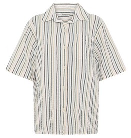 KnowledgeCotton Apparel KnowledgeCotton, Loose Seersucker SS, multi stripe, M