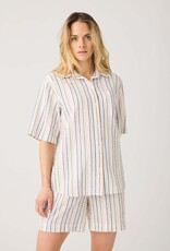 KnowledgeCotton Apparel KnowledgeCotton, Loose Seersucker SS, multi stripe, M