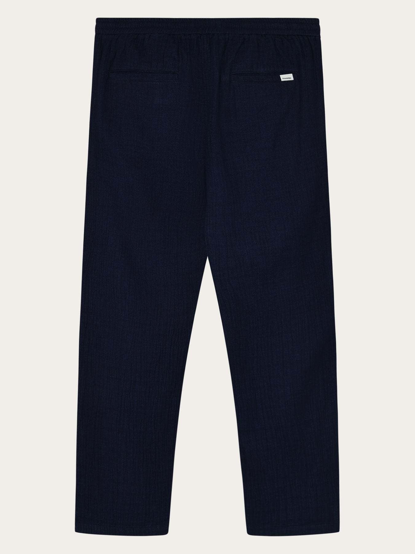 KnowledgeCotton Apparel KnowledgeCotton, Fig Loose Dobby Pants, indigo, S