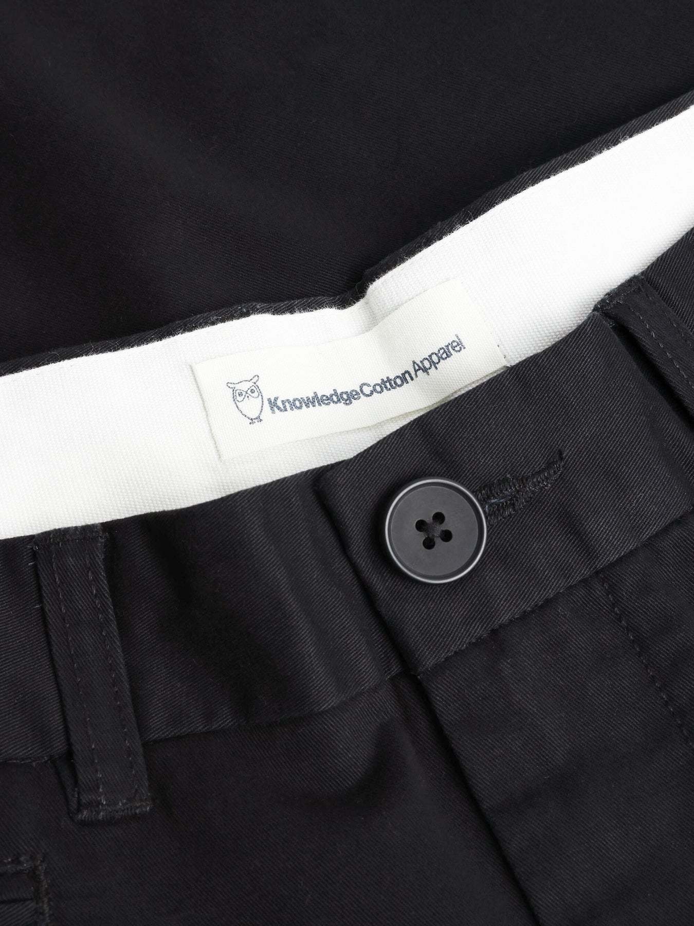 KnowledgeCotton Apparel KnowledgeCotton, Flint Wide Chino Pants, black jet, 32/32