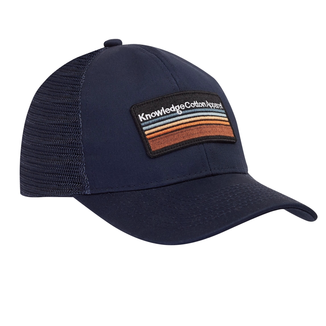 KnowledgeCotton Apparel KnowledgeCotton, Badge Twill Trucker Cap, total eclipse, S/M