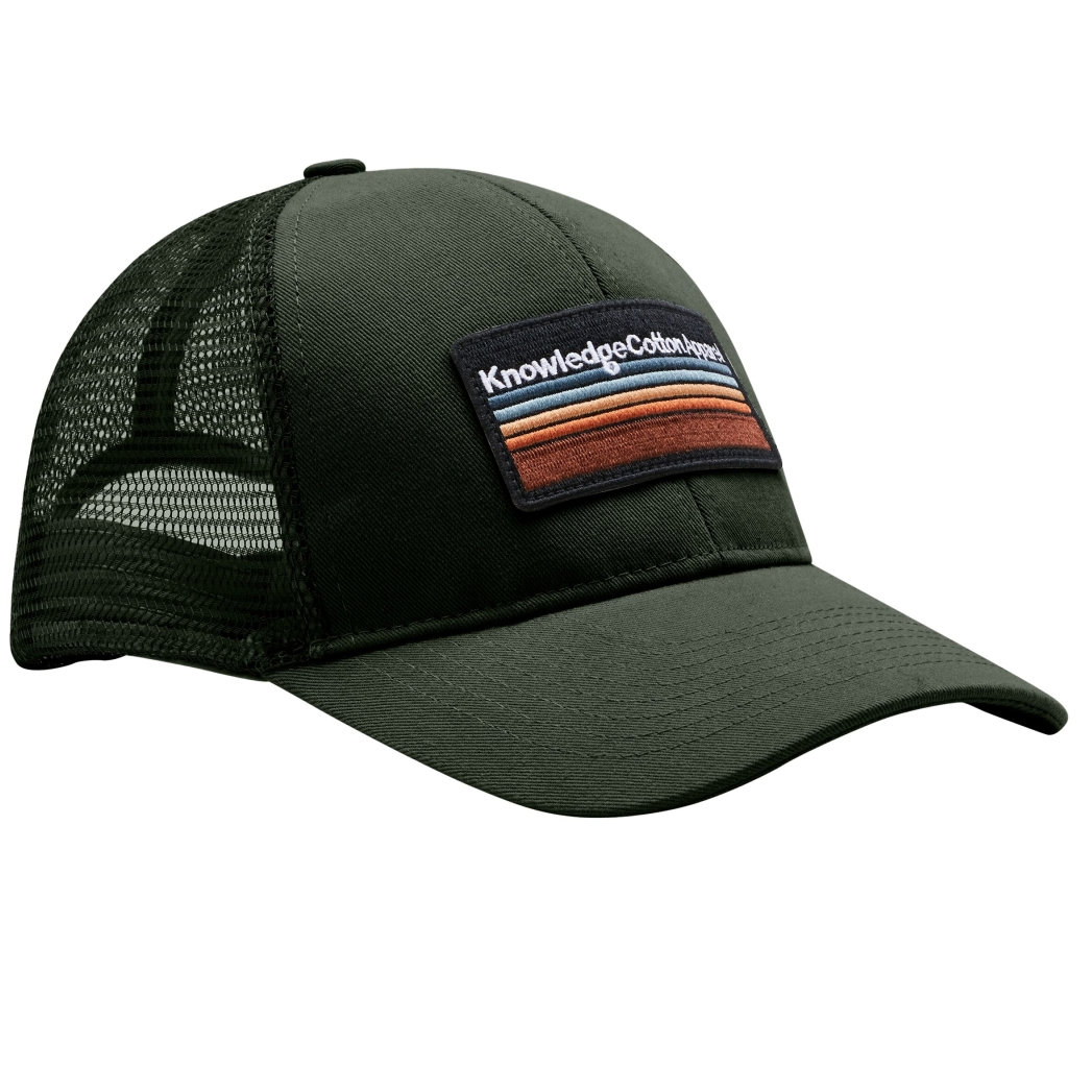 KnowledgeCotton Apparel KnowledgeCotton, Badge Twill Trucker Cap, forrest night, S/M