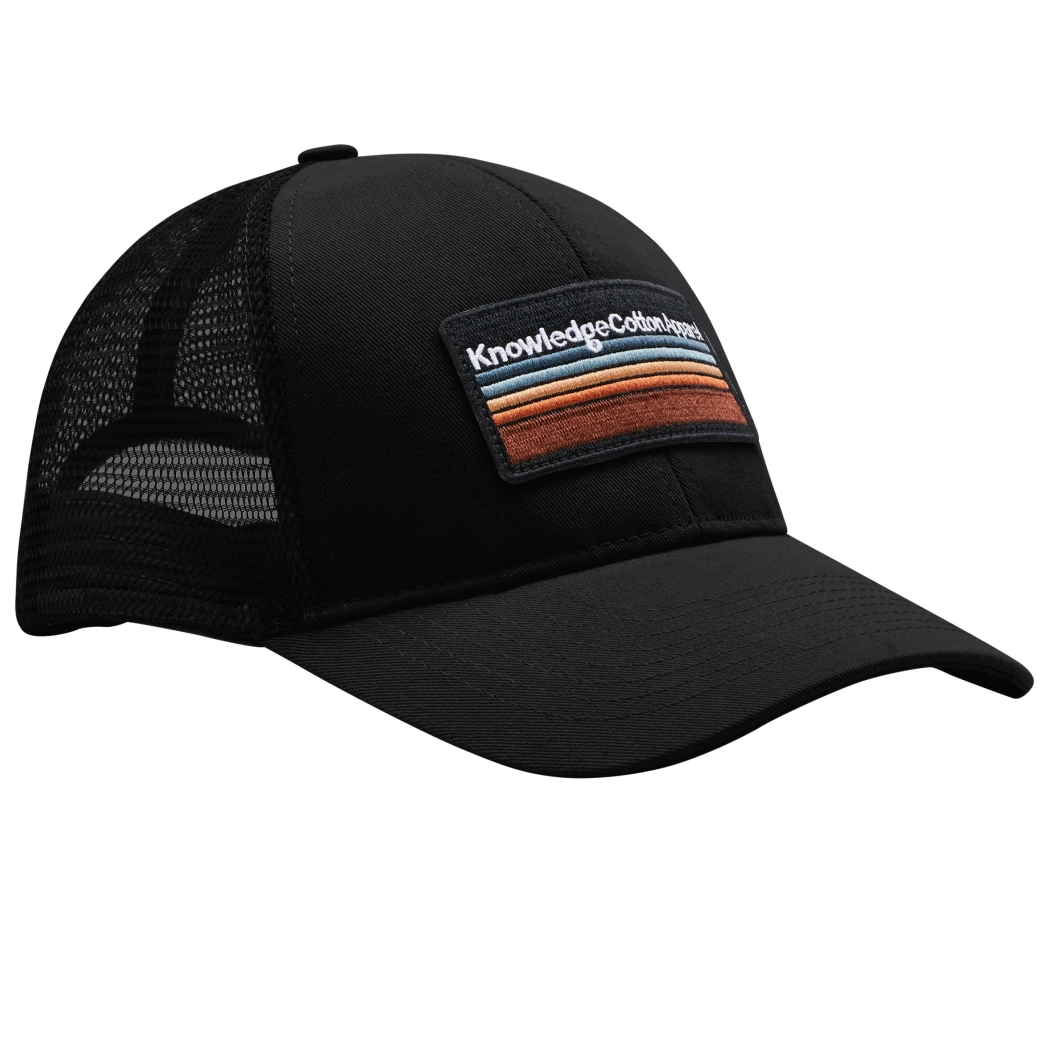 KnowledgeCotton Apparel KnowledgeCotton, Badge Twill Trucker Cap, black jet, S/M