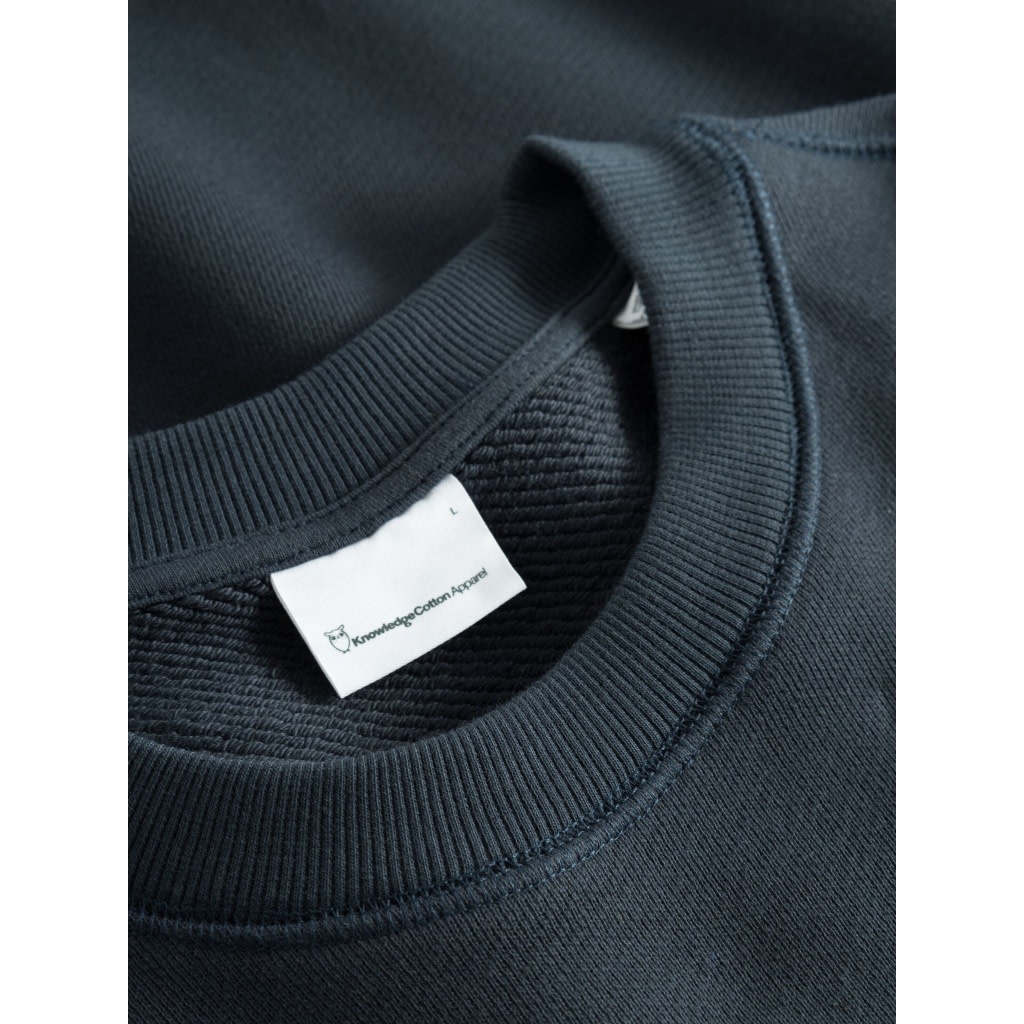 KnowledgeCotton Apparel KnowledgeCotton, Loose Heavy Crew Neck, total eclipse, L