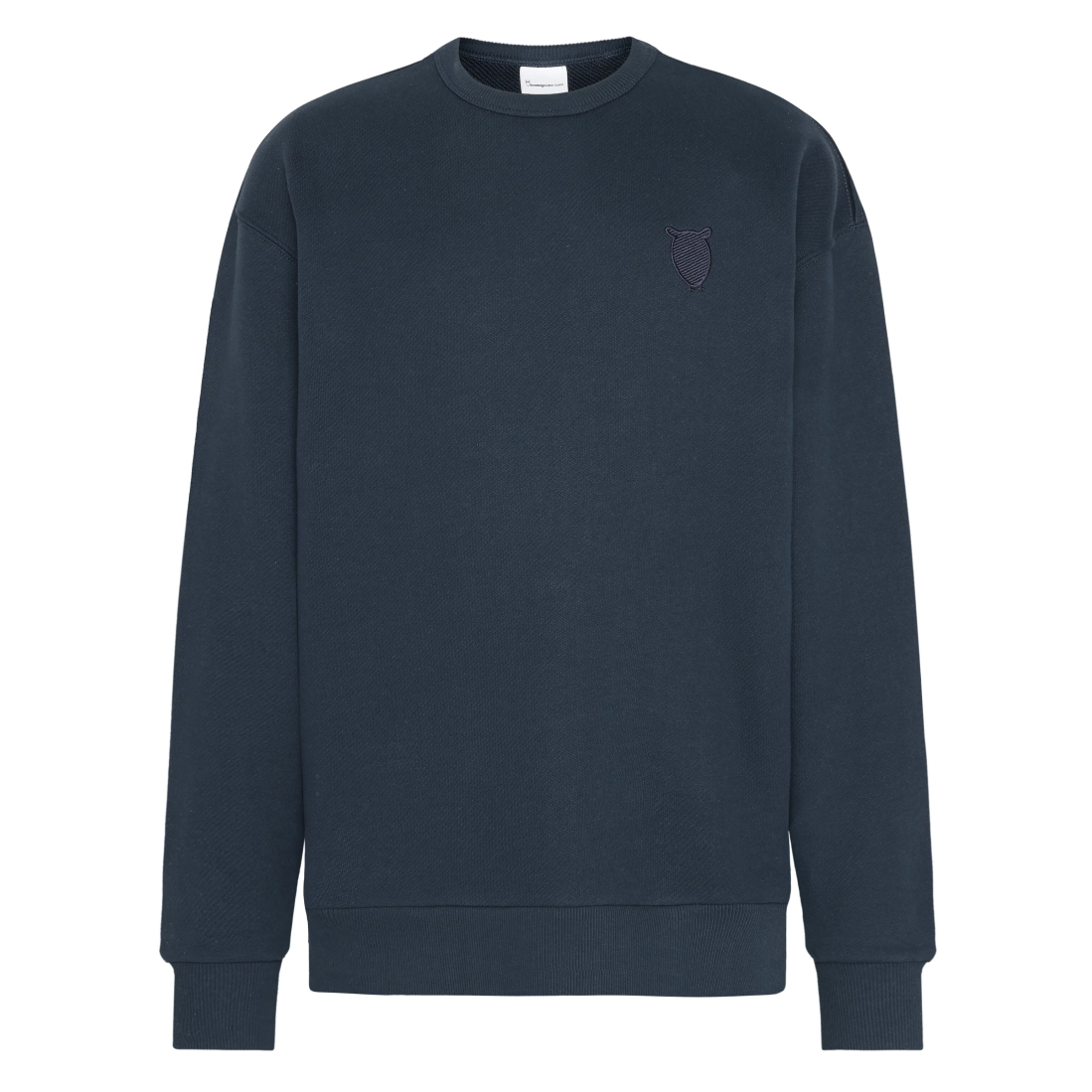 KnowledgeCotton Apparel KnowledgeCotton, Loose Heavy Crew Neck, total eclipse, M