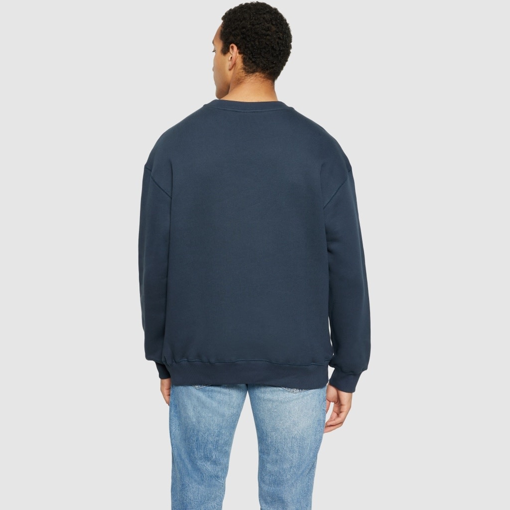 KnowledgeCotton Apparel KnowledgeCotton, Loose Heavy Crew Neck, total eclipse, M