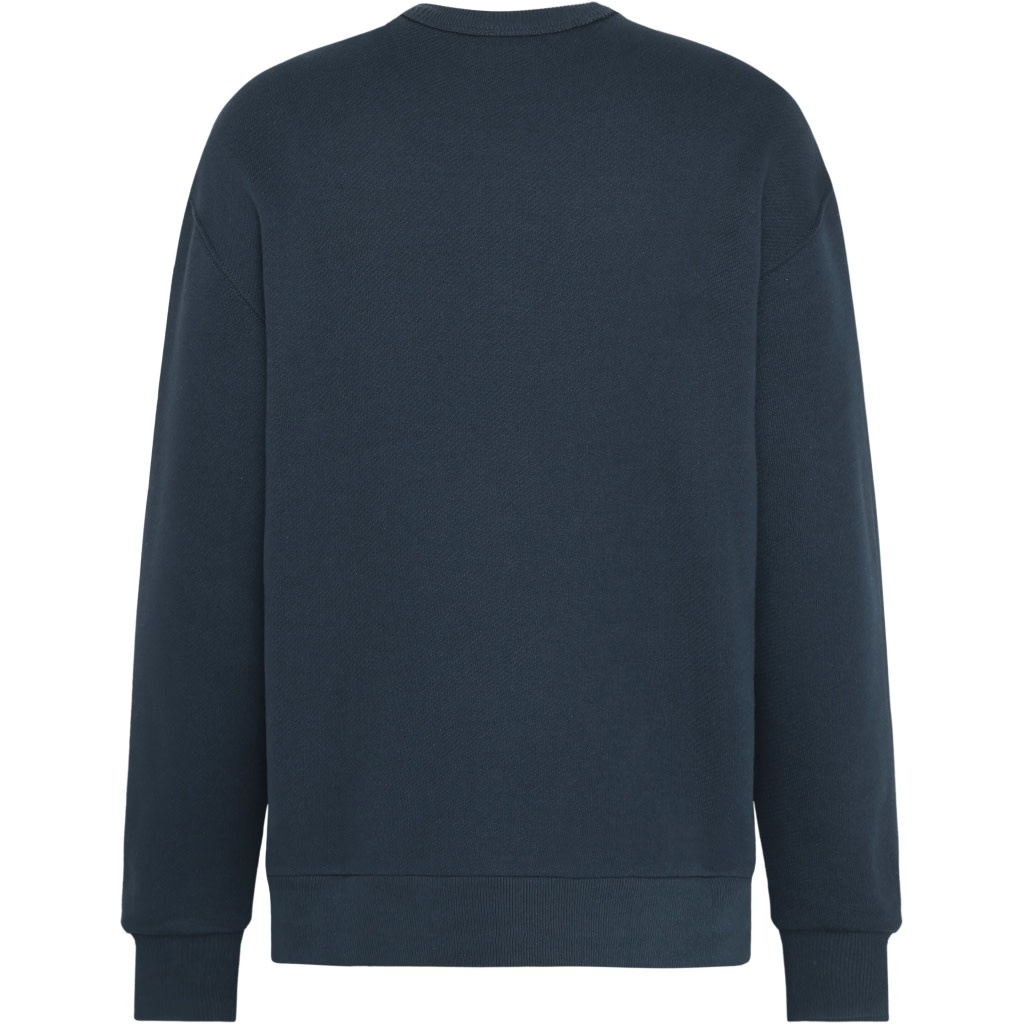 KnowledgeCotton Apparel KnowledgeCotton, Loose Heavy Crew Neck, total eclipse, S