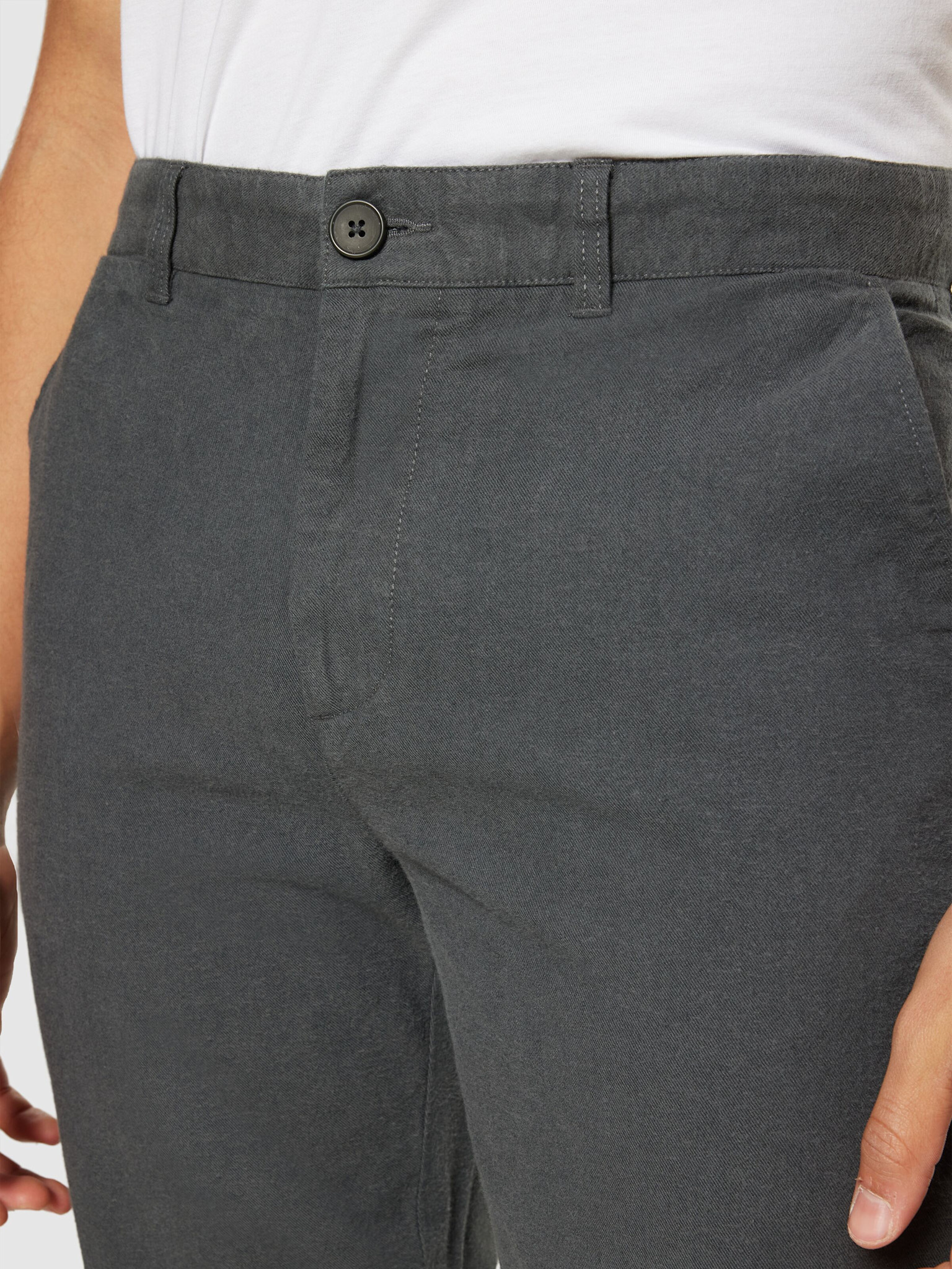 KnowledgeCotton Apparel KnowledgeCotton, Chuck Regular Flannel Chino, gray pinstripe, 34/32