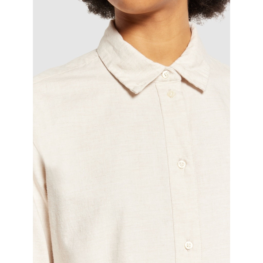 KnowledgeCotton Apparel KnowledgeCotton, Organic Flannel Shirt, greige, M