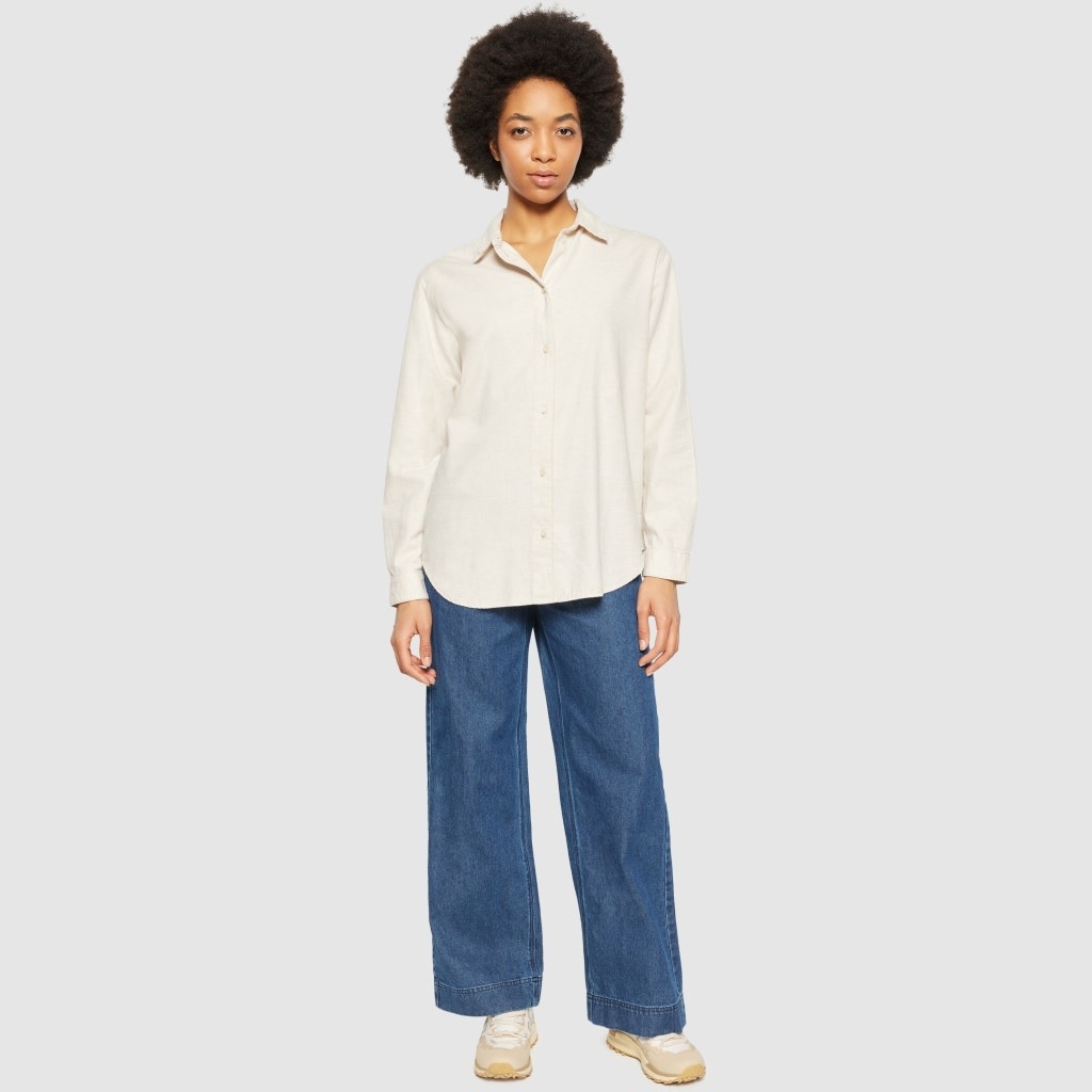 KnowledgeCotton Apparel KnowledgeCotton, Organic Flannel Shirt, greige, S