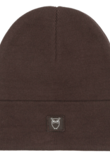 KnowledgeCotton Apparel KnowledgeCotton, Knitted Rib Beanie, chocolate plum