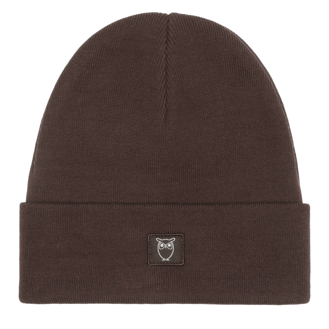 KnowledgeCotton Apparel KnowledgeCotton, Knitted Rib Beanie, chocolate plum