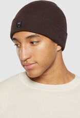 KnowledgeCotton Apparel KnowledgeCotton, Knitted Rib Beanie, chocolate plum